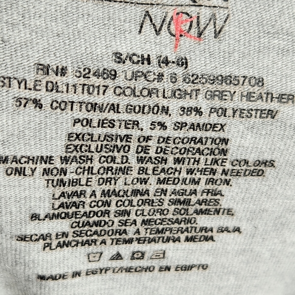 Danskin Now Grey & White Long Sleeve Activewear Hoodie Size Small (4-6) - Picture 7 of 7